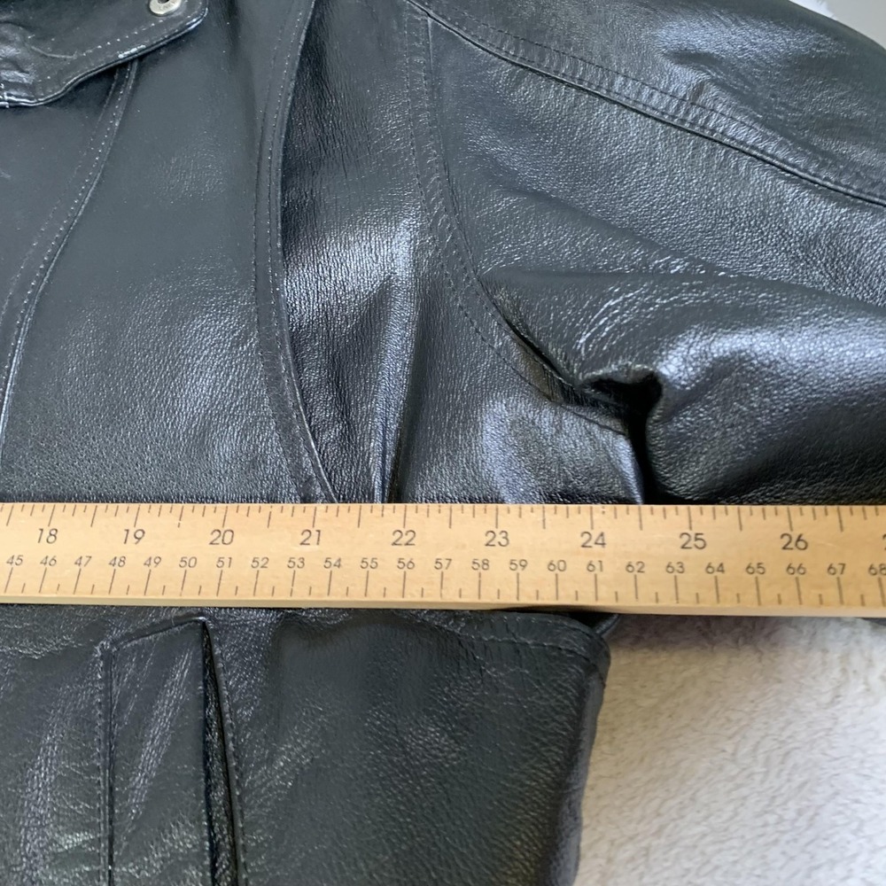 Wilsons Leather Jacket Mens XLT Black Bomber Thinsulate Insulated Vintage 90s - Picture 6 of 16